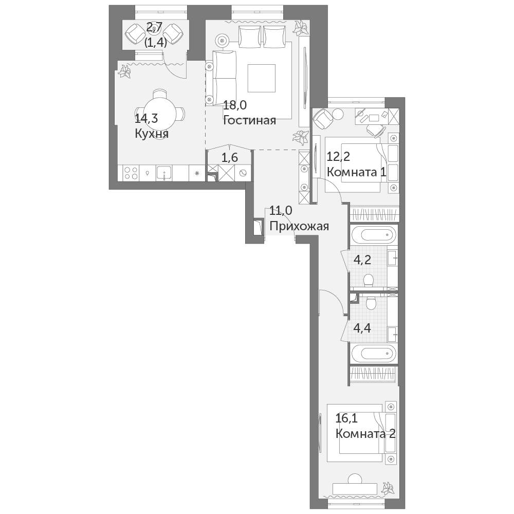 Объект по адресу Москва, Вильгельма Пика улица, д.1 