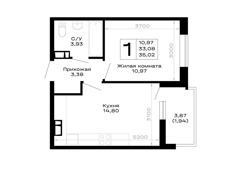 Фото квартиры по адресу Москва, обход Майкопа, д.к5.1 