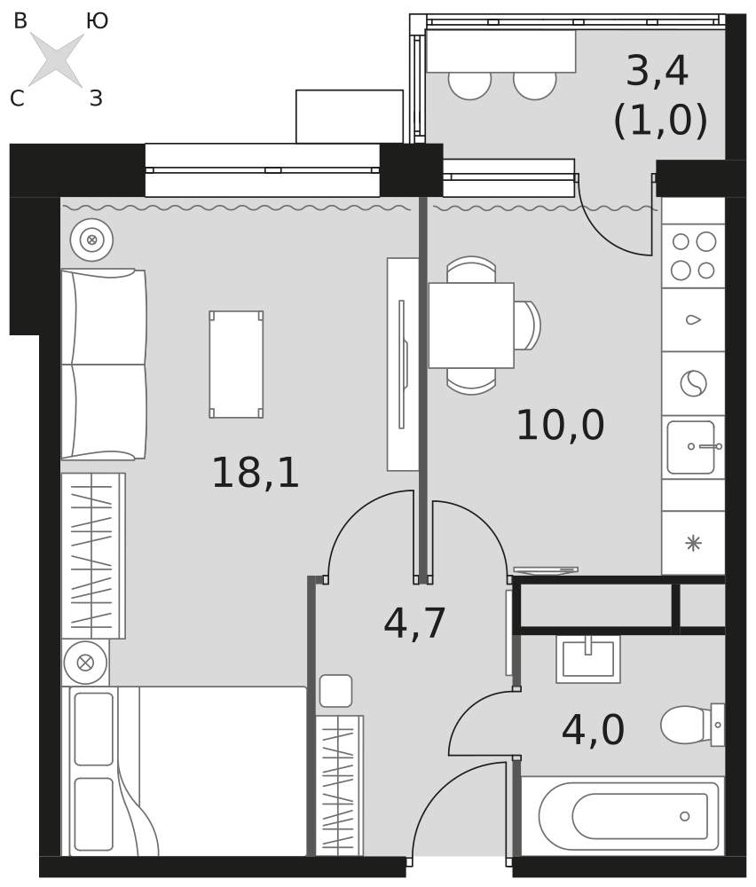 Фото квартиры по адресу Москва, Центральная улица, д.2 
