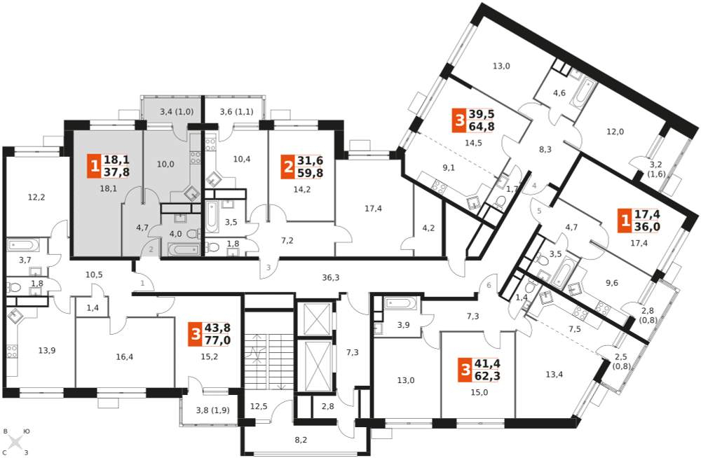 Фото квартиры по адресу Москва, Центральная улица, д.2 