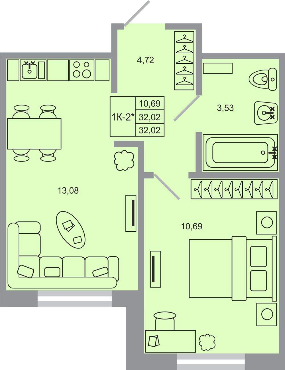 Фото квартиры по адресу Ленинградская обл, Всеволожский р-н, Тихая ул, д. 1