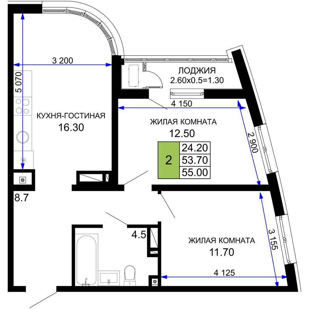 Фото квартиры по адресу Москва, Старокубанская улица, д.2/23 