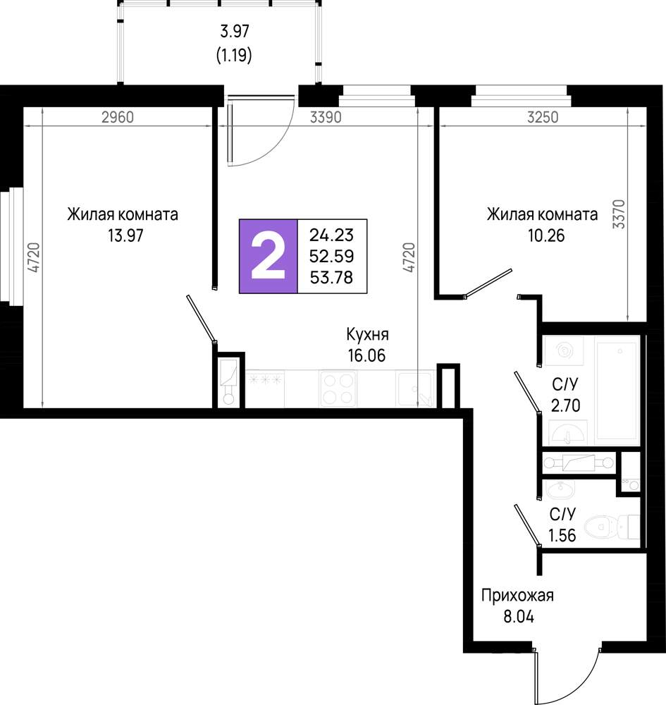 Фото квартиры по адресу Москва, Первых ул., д.1 