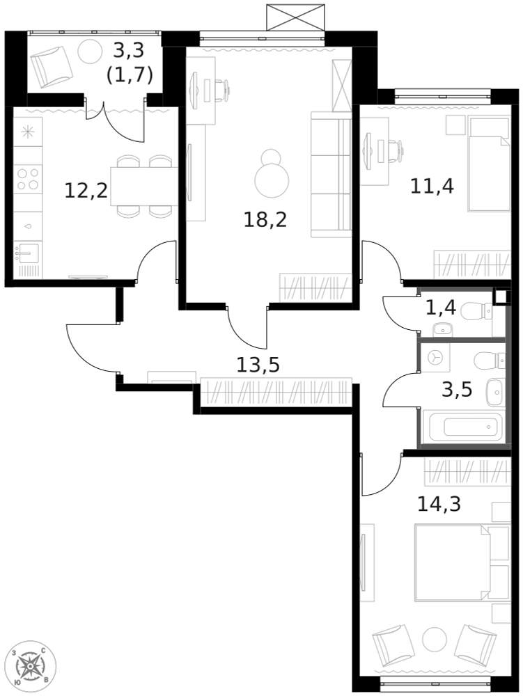 Объект по адресу Москва г, Ленинградское ш, д. 228к4