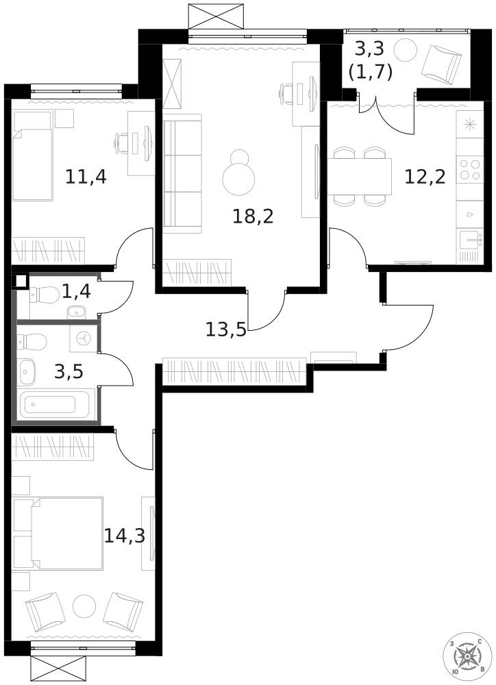 Объект по адресу Москва г, Ленинградское ш, д. 228к4