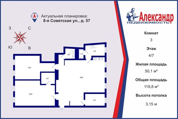 Объект по адресу Санкт-Петербург г, 8-я Советская ул, д. 57