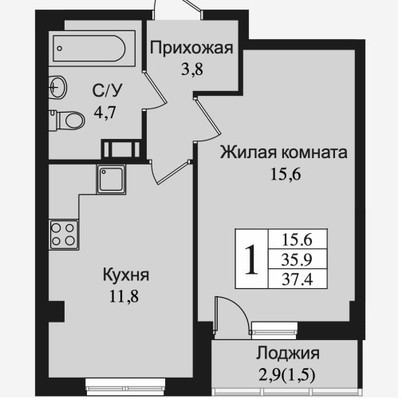 Объект по адресу Ленинградская обл, Всеволожский р-н, Крымская ул, д. 1к1