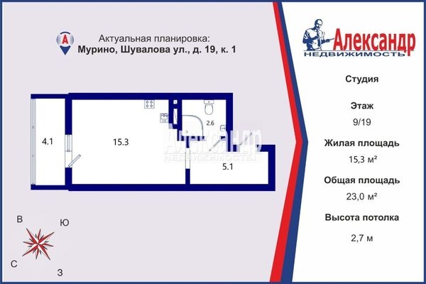 Объект по адресу Ленинградская обл, Всеволожский р-н, Шувалова ул, д. 19к1