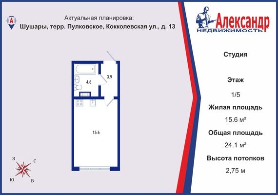 Объект по адресу Санкт-Петербург г, Шушары п, Пушкинская ул, д. 13