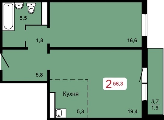 Объект по адресу Красноярский край, Свердловский р-н, 60 лет Октября ул, д. 80