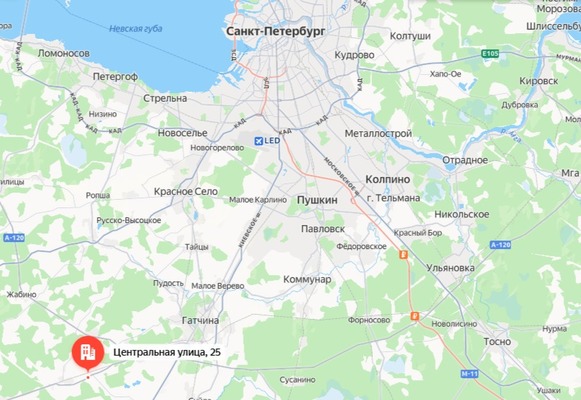 Объект по адресу Москва, Центральная ул, 25 