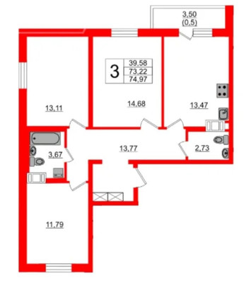 Объект по адресу Ленинградская обл, Всеволожский р-н, Авиаторов Балтики пр-кт, д. 19