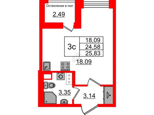 Объект по адресу Санкт-Петербург г, Обуховской Обороны пр-кт