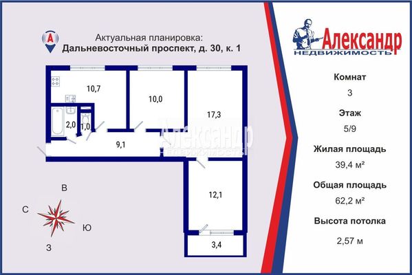 Объект по адресу Санкт-Петербург г, Дальневосточный пр-кт, д. 30к1
