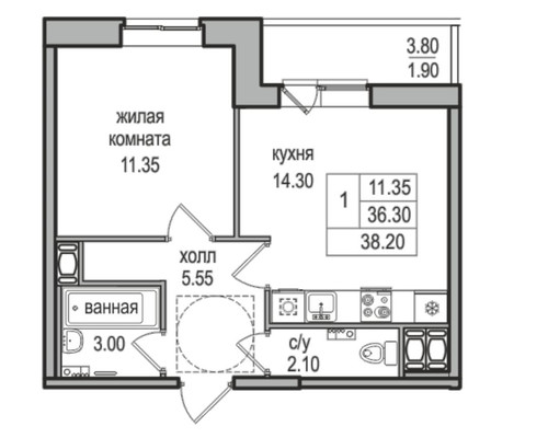 Объект по адресу Санкт-Петербург г, Парголово п, Шишкина ул, д. 303к1