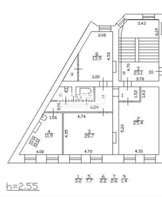 Фото квартиры по адресу Санкт-Петербург, Бринько пер, 4 
