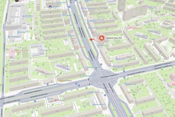 Объект по адресу Санкт-Петербург г, Народная ул, д. 43А