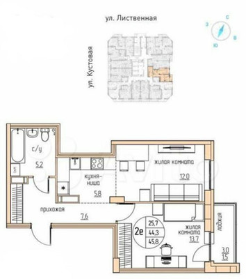 Фото квартиры по адресу Москва, Кустовая ул, 2А 