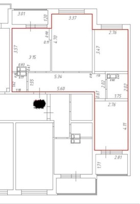 Фото квартиры по адресу Москва, им. Марины Цветаевой ул, 17к2 