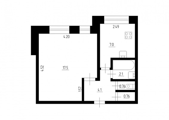 Фото квартиры по адресу Санкт-Петербург, Академика Байкова ул, 7к2 