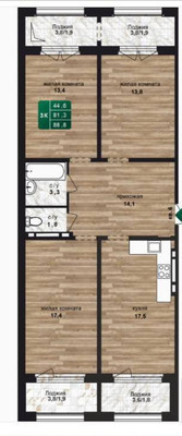 Фото квартиры по адресу Москва, Нагорная 6-я ул, 15вк4 