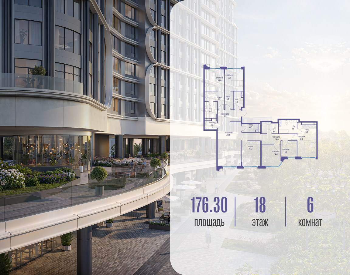 Фото квартиры по адресу Москва, улица Нижние Мнёвники, ЖК «Остров», 7-й квартал, к2 