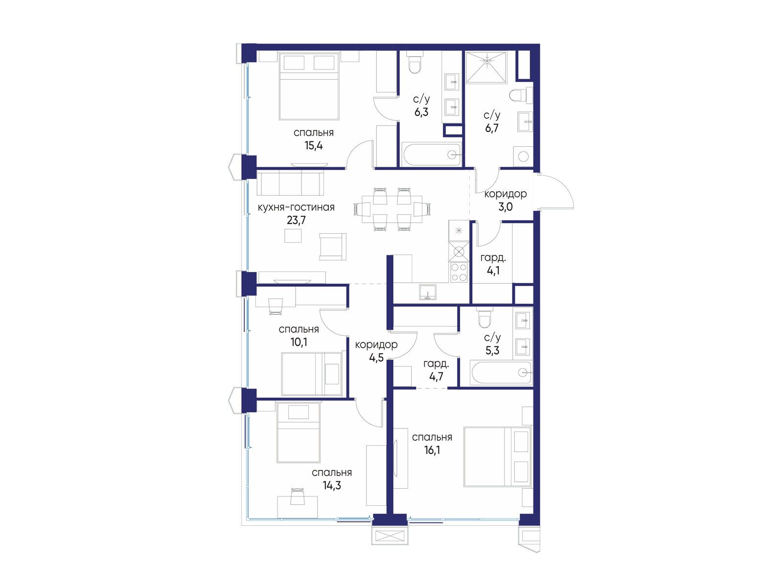 Фото квартиры по адресу Москва, ул. Нижние Мнёвники, земельный участок 62В, корпус 6 