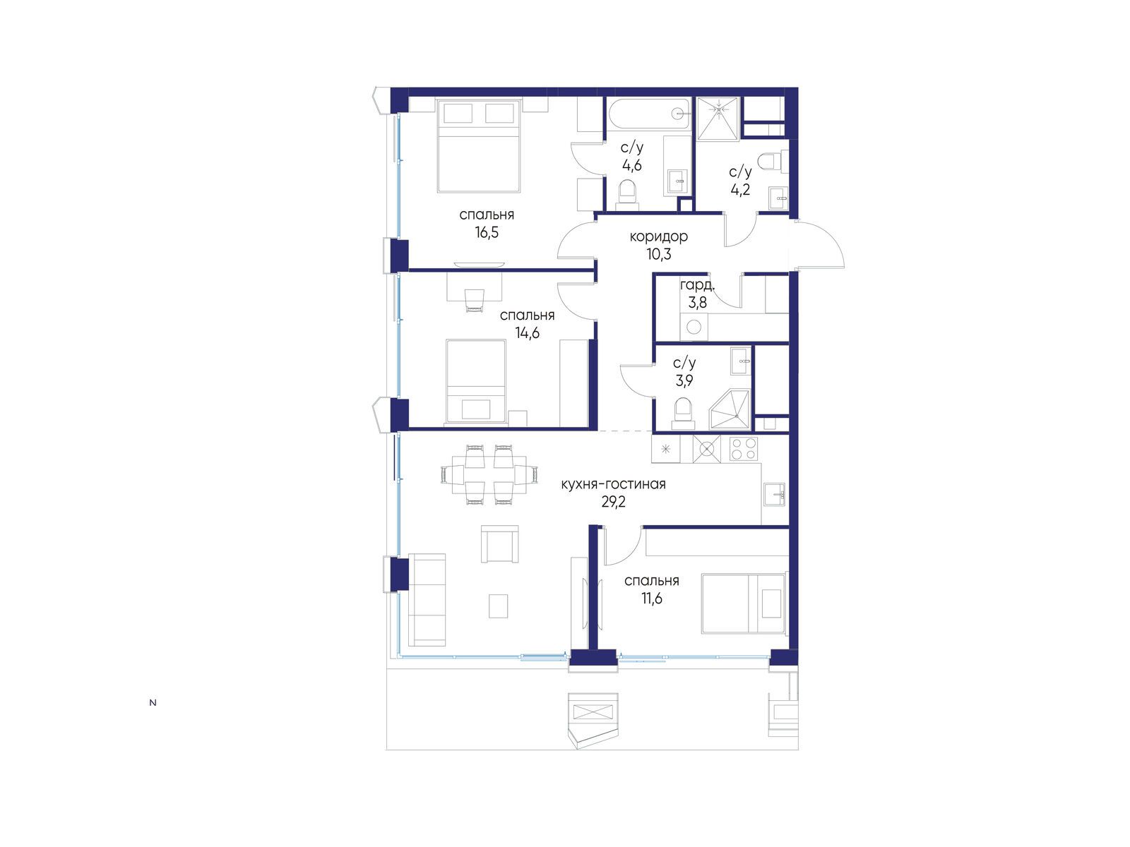 Фото квартиры по адресу Москва, ул. Нижние Мнёвники, земельный участок 62В, корпус 6 