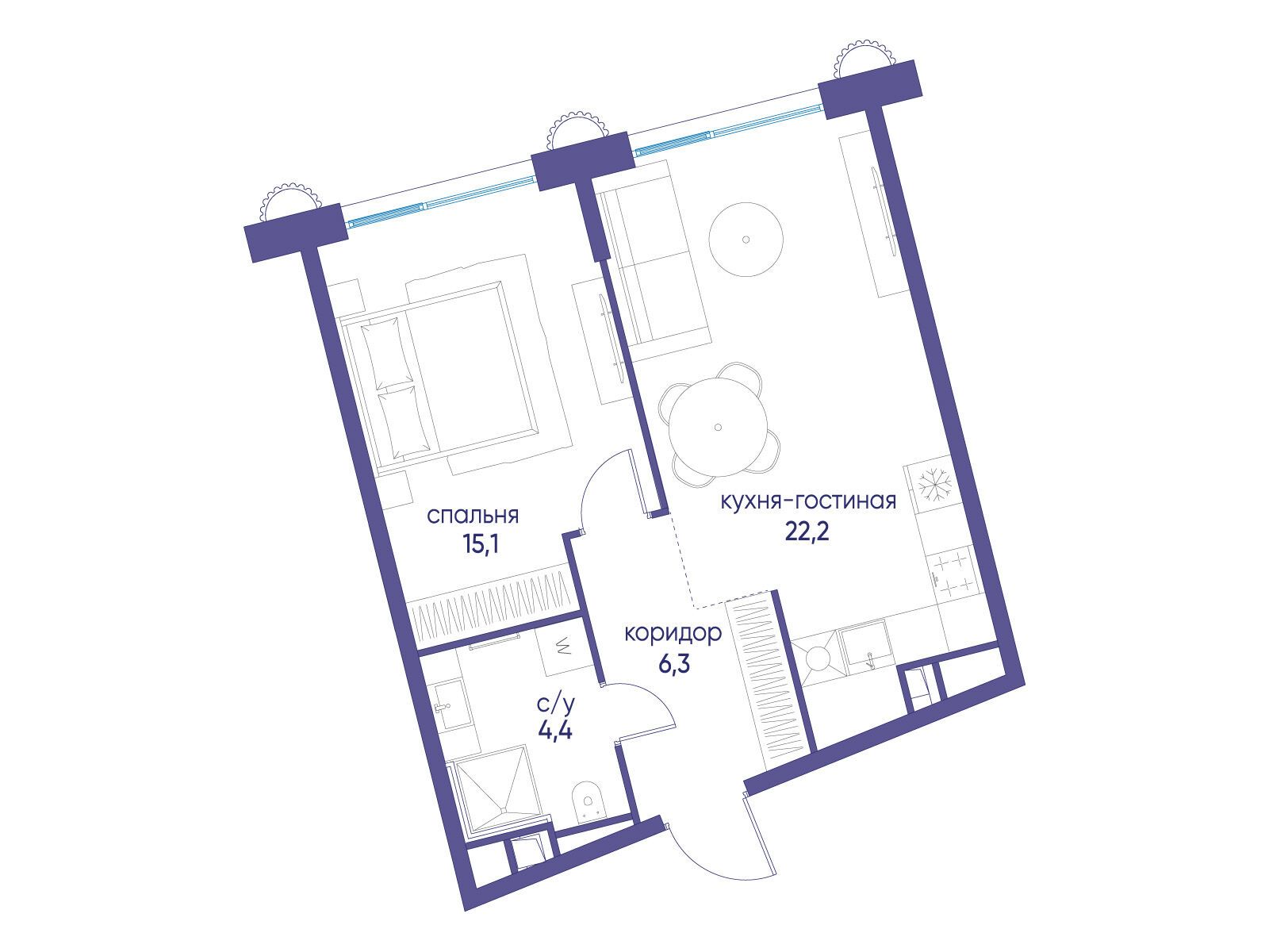 Объект по адресу Москва, улица Нижние Мнёвники, ЖК «Остров», 7-й квартал, к7 