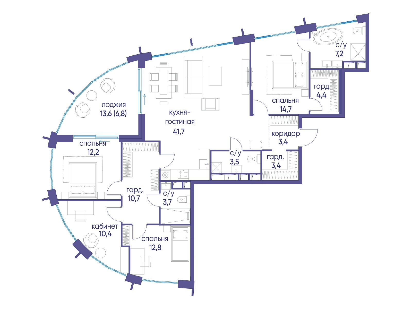 Объект по адресу Москва, улица Нижние Мнёвники, ЖК «Остров», 7-й квартал, к3 