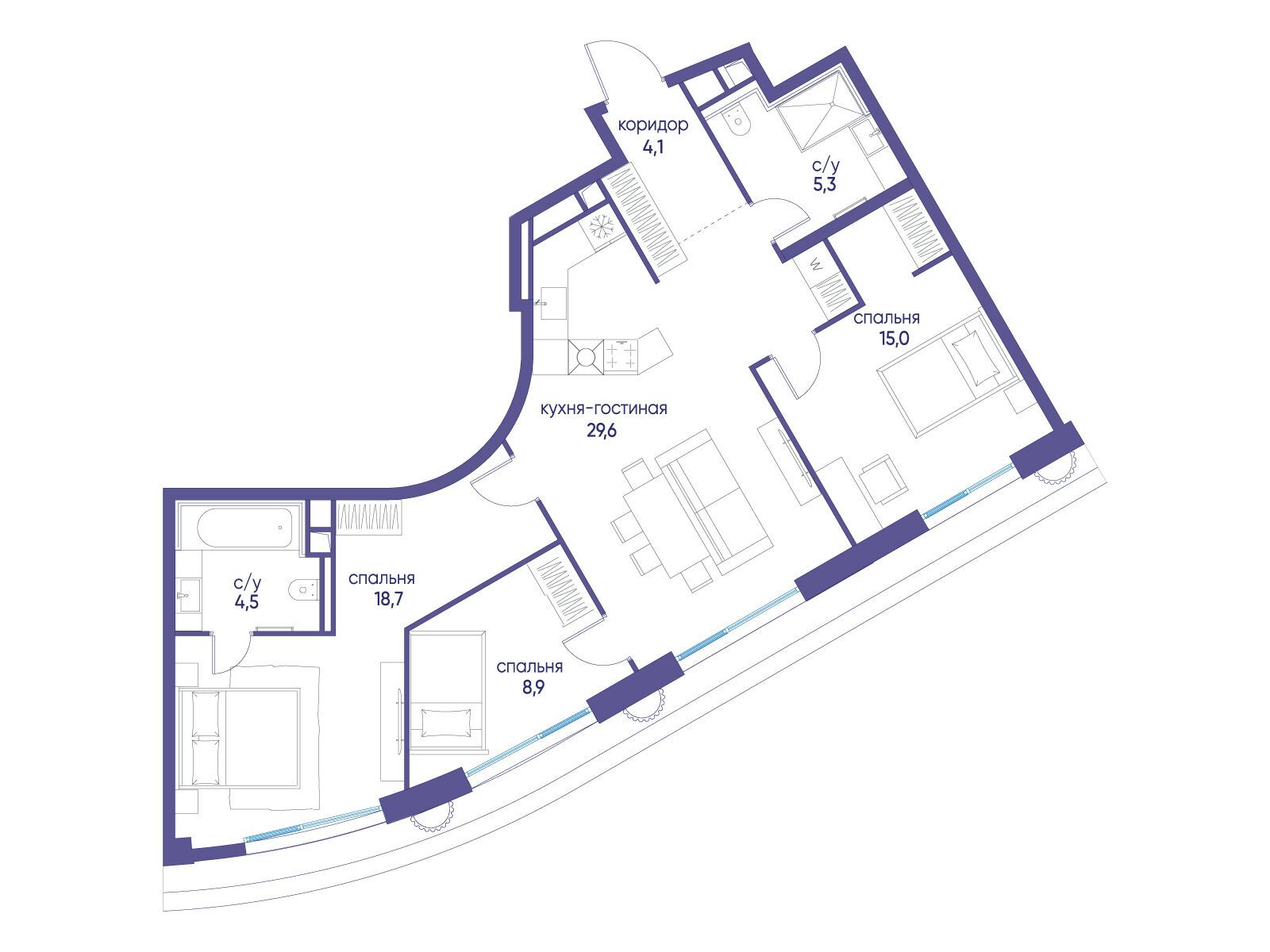 Объект по адресу Москва, улица Нижние Мнёвники, ЖК «Остров», 7-й квартал, к7 