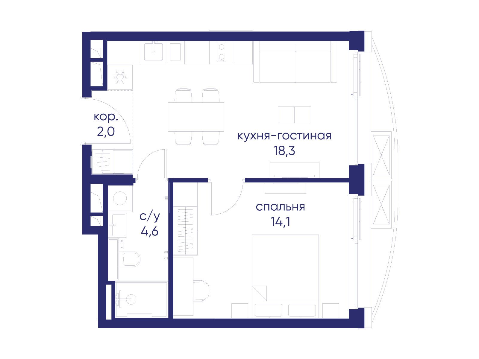 Фото квартиры по адресу Москва, ул. Нижние Мнёвники, земельный участок 62В, корпус 1 