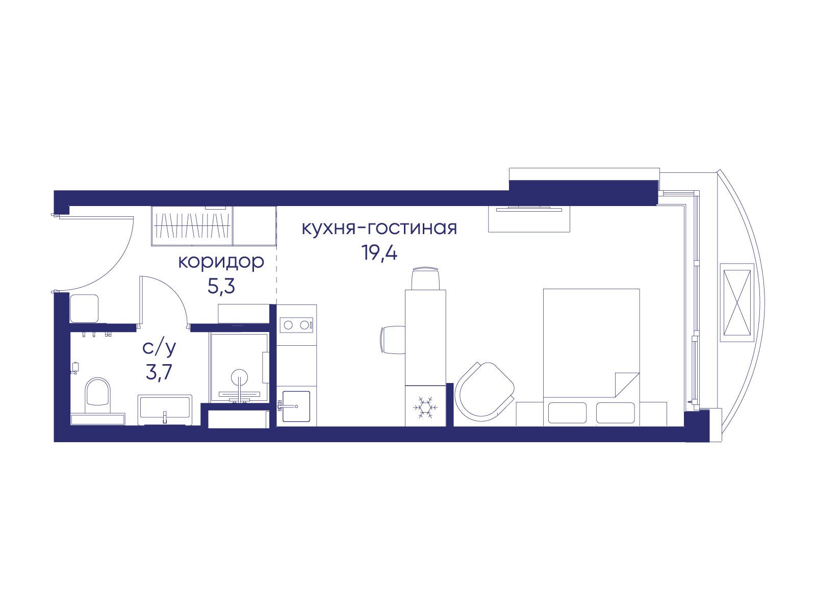 Фото квартиры по адресу Москва, ул. Нижние Мнёвники, земельный участок 62В, корпус 1 