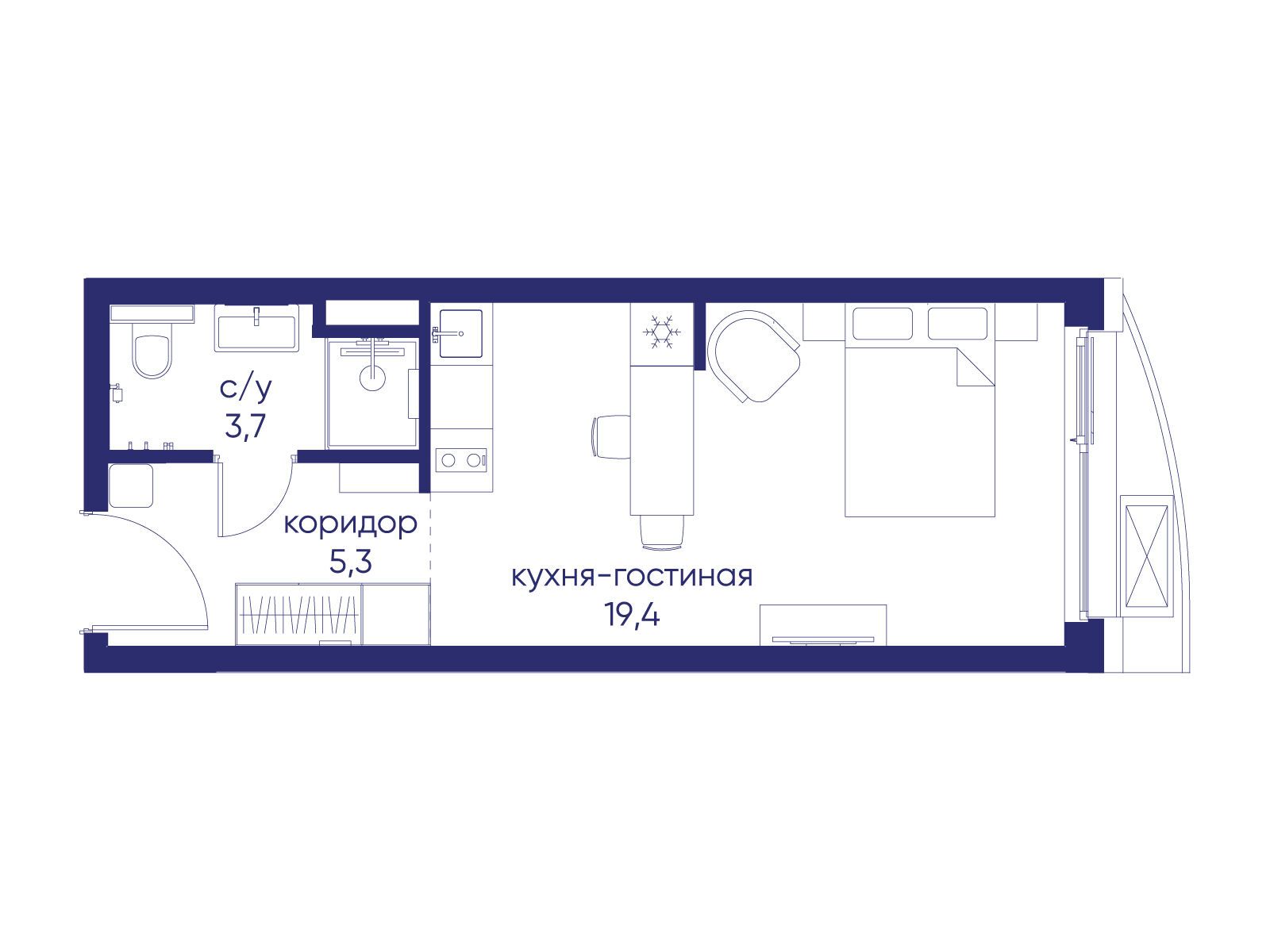 Фото квартиры по адресу Москва, ул. Нижние Мнёвники, земельный участок 62В, корпус 1 