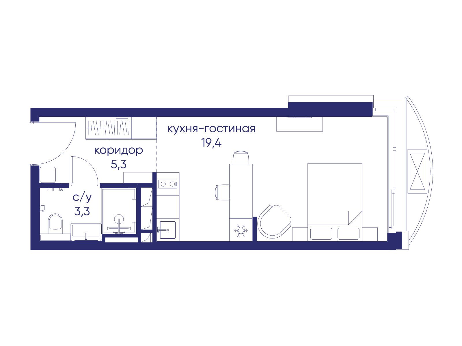 Фото квартиры по адресу Москва, ул. Нижние Мнёвники, земельный участок 62В, корпус 1 