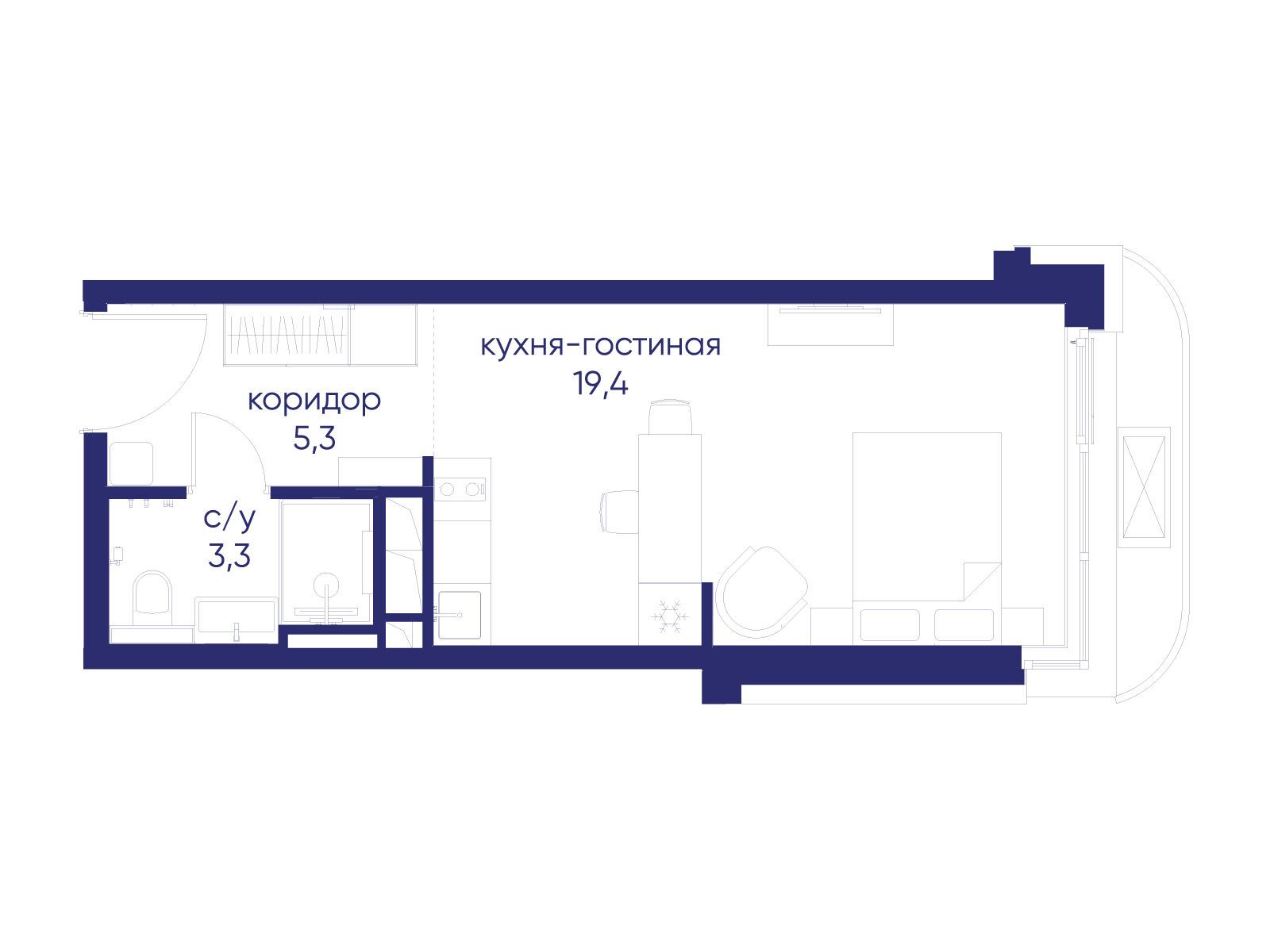 Фото квартиры по адресу Москва, ул. Нижние Мнёвники, земельный участок 62В, корпус 1 