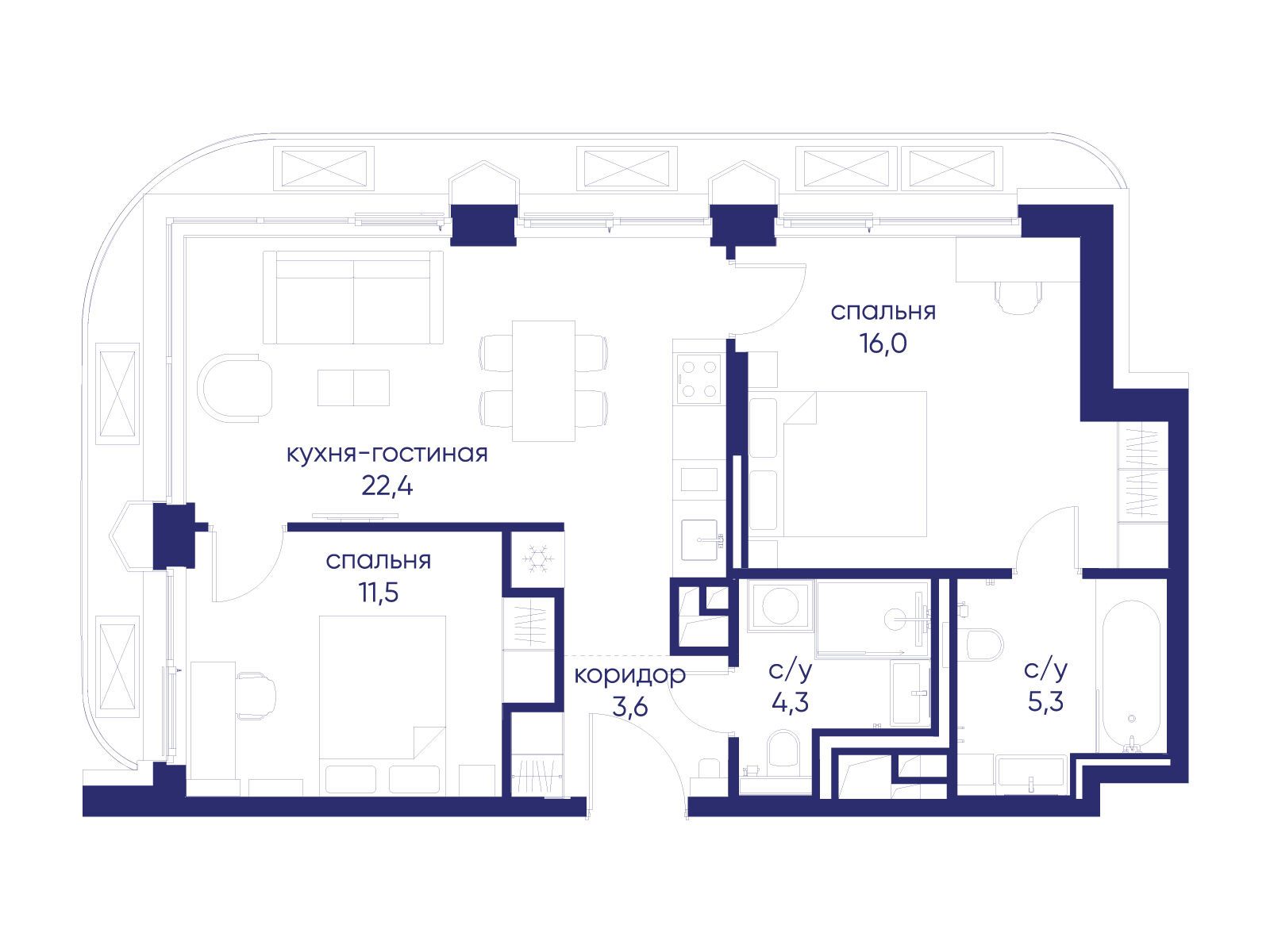 Фото квартиры по адресу Москва, ул. Нижние Мнёвники, земельный участок 62В, корпус 1 