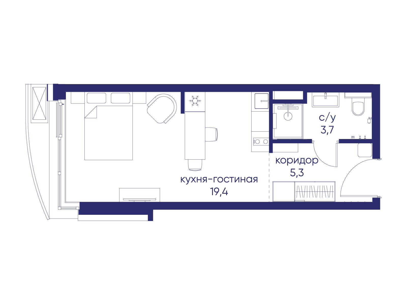 Фото квартиры по адресу Москва, ул. Нижние Мнёвники, земельный участок 62В, корпус 1 