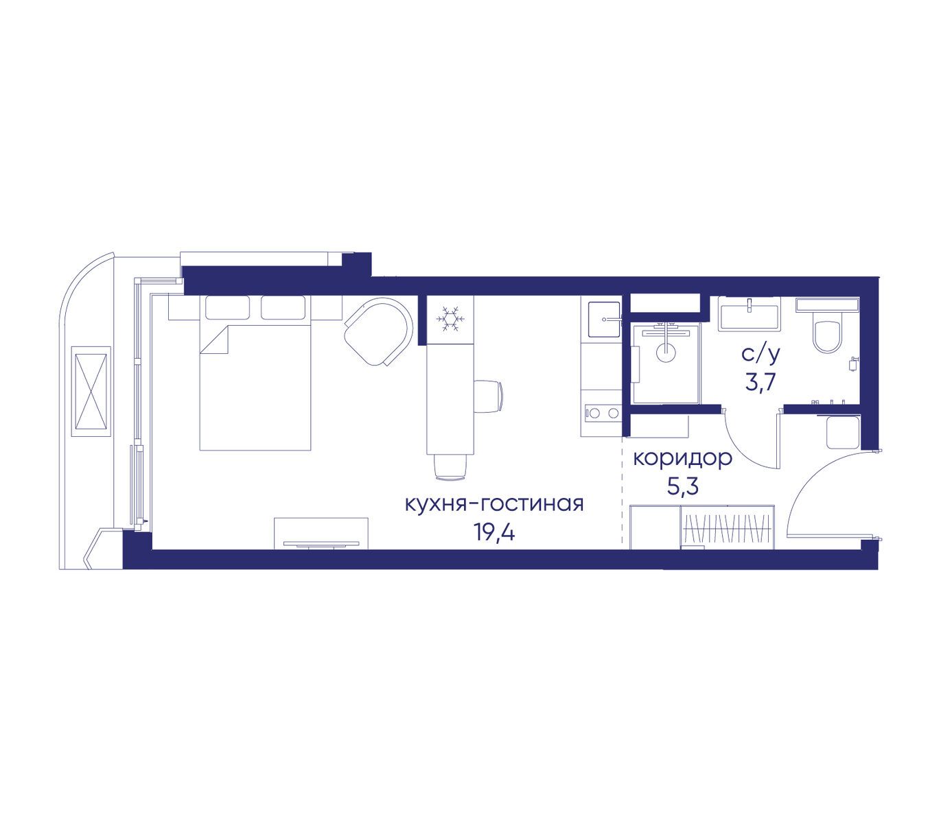 Фото квартиры по адресу Москва, ул. Нижние Мнёвники, земельный участок 62В, корпус 1 