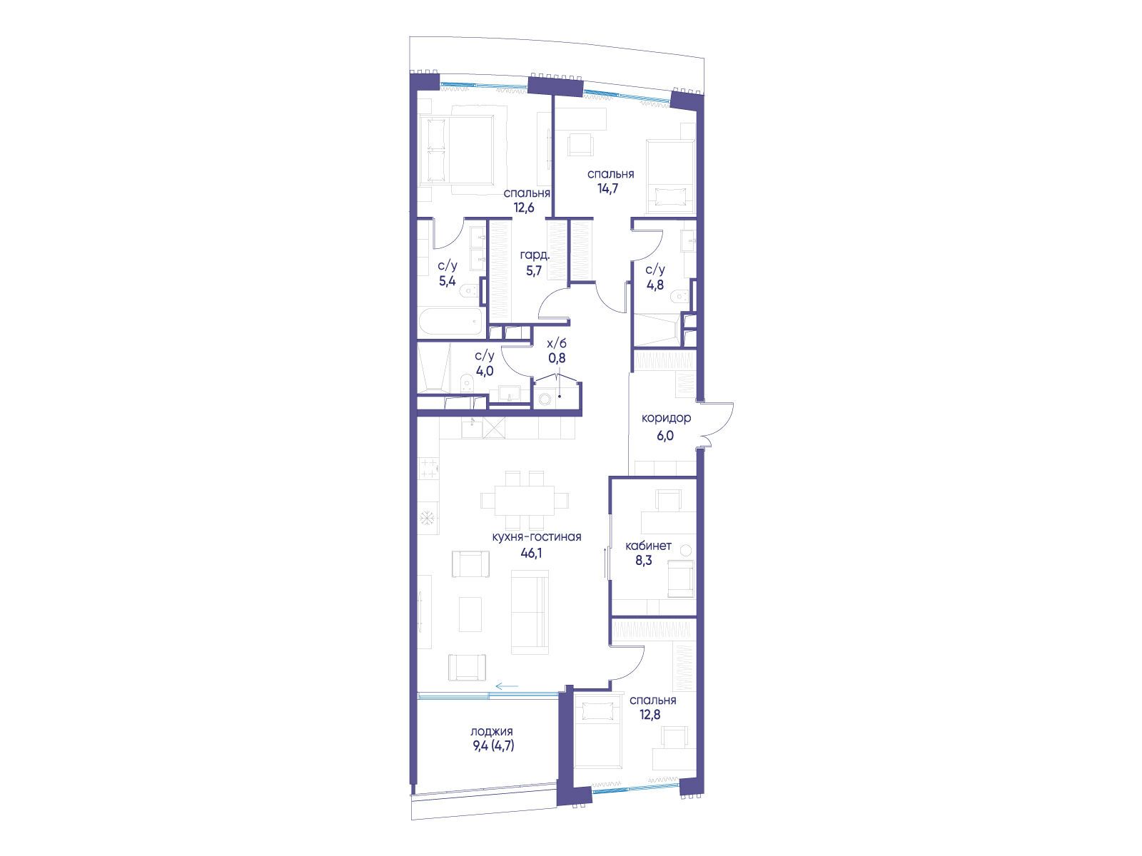 Объект по адресу Москва, улица Нижние Мнёвники, ЖК «Остров», 7-й квартал, к4 