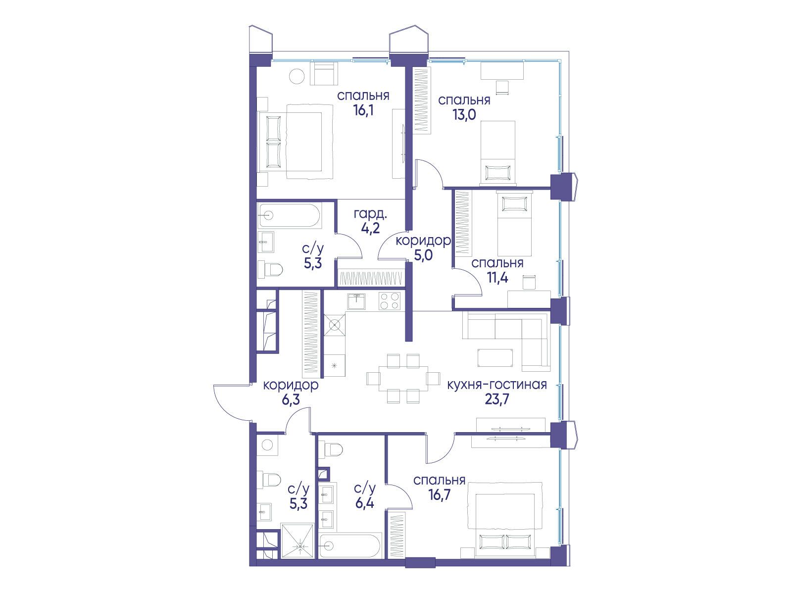 Фото квартиры по адресу Москва, улица Нижние Мнёвники, 35 