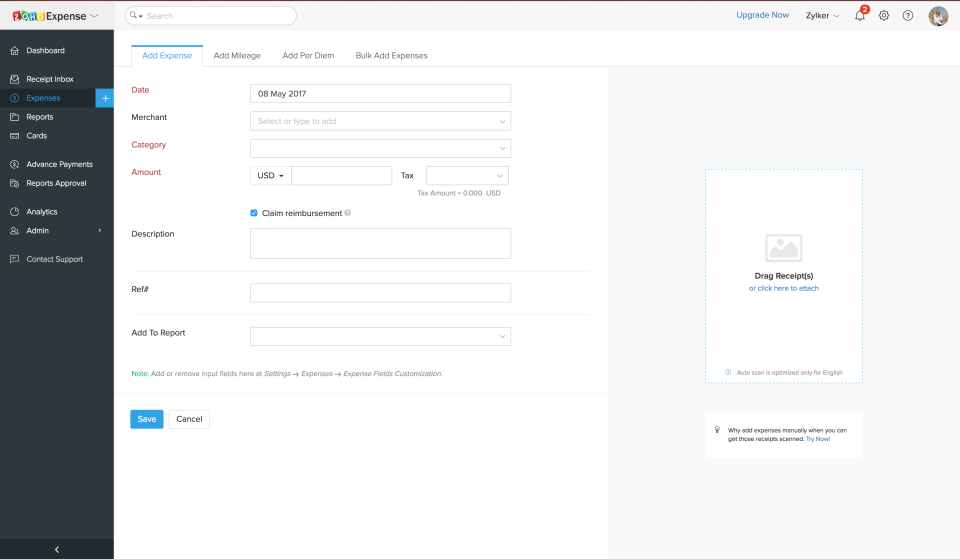 Zoho Expense
