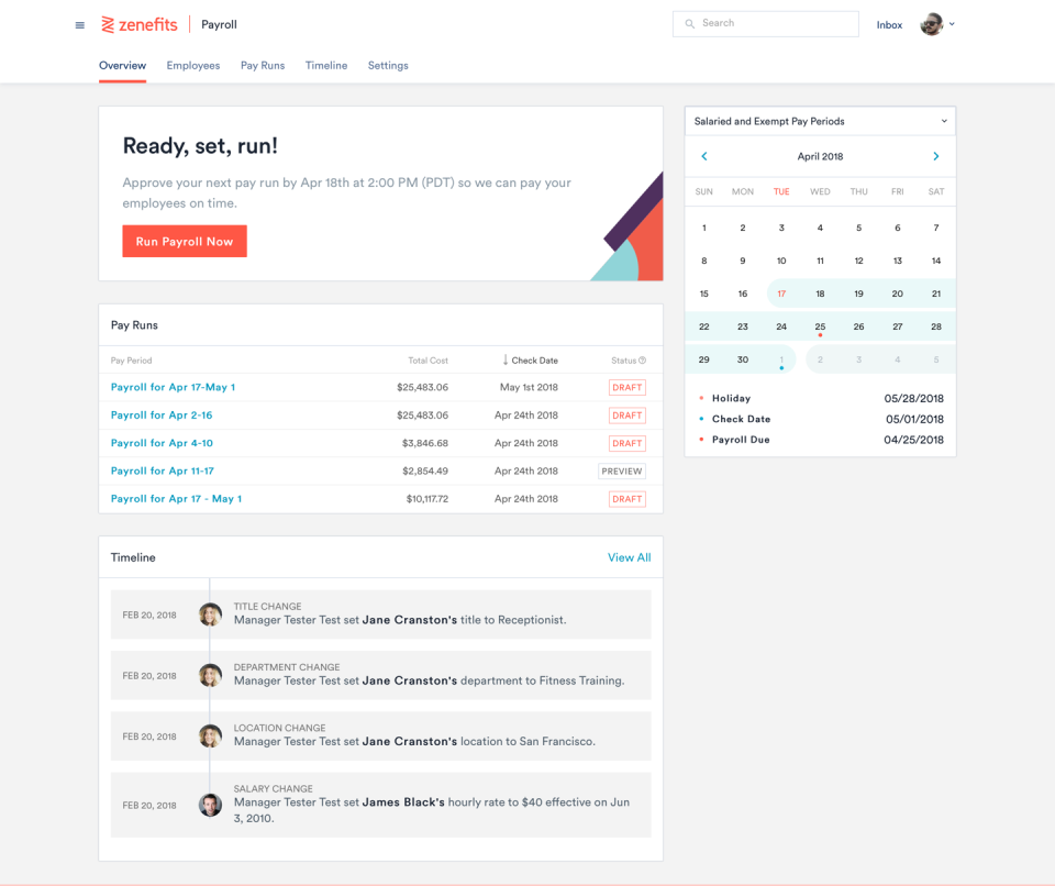Zenefits подбор
