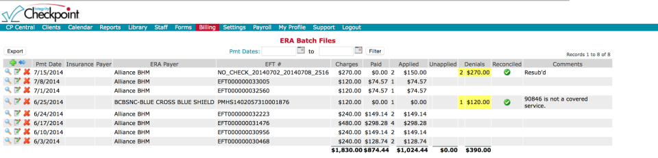 Checkpoint EHR программа