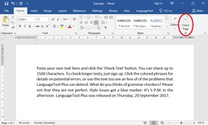 LanguageTool характеристики