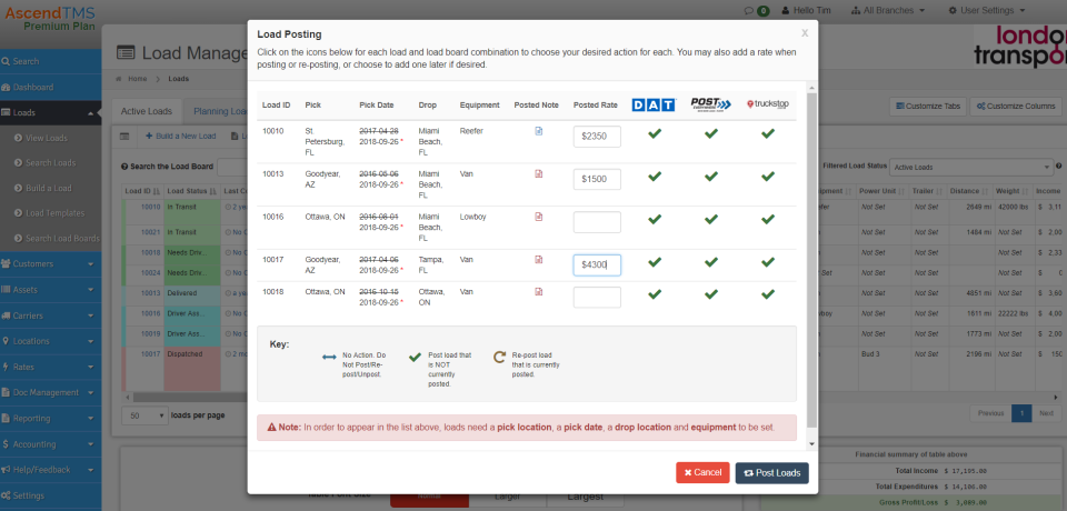 AscendTMS Logistics Software