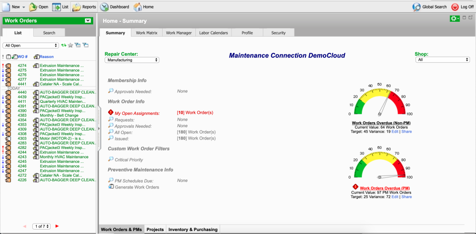 Maintenance Connection
