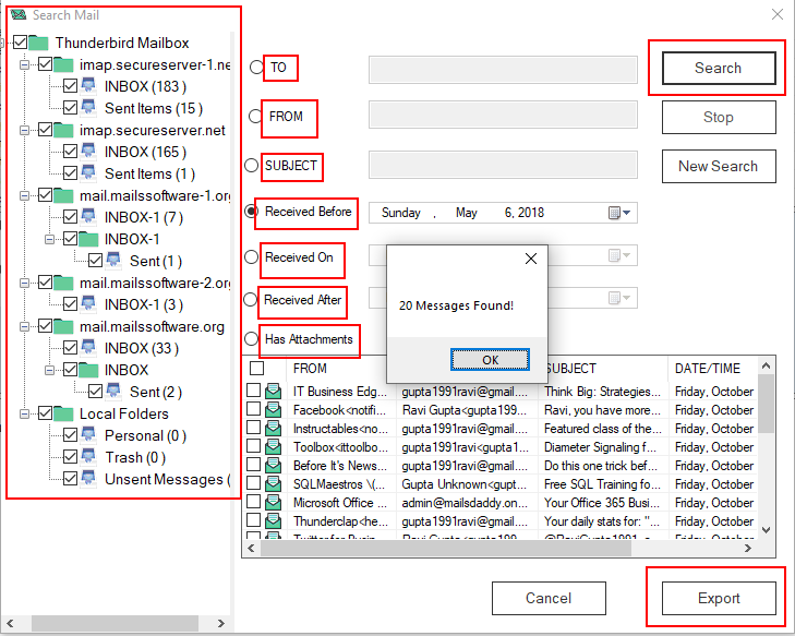 MailsSoftware Thunderbird to Outlook Converter