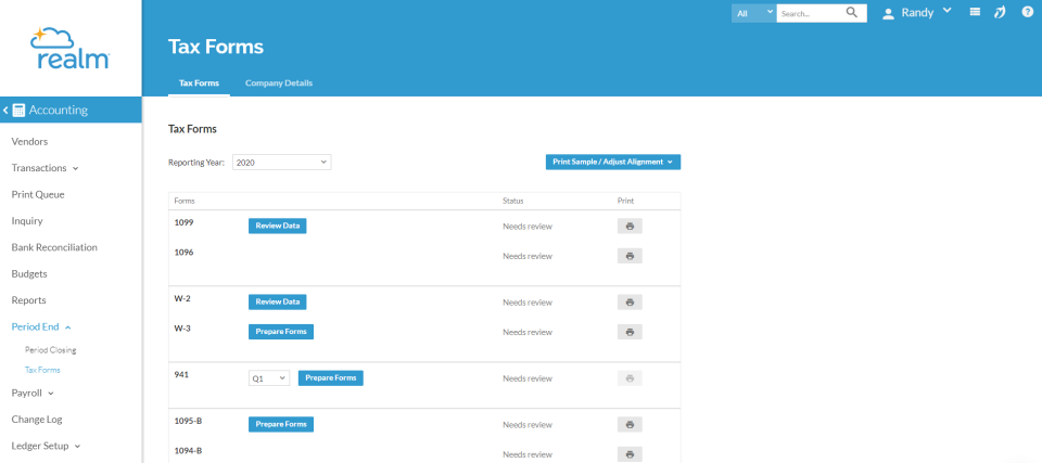 Realm Accounting подбор