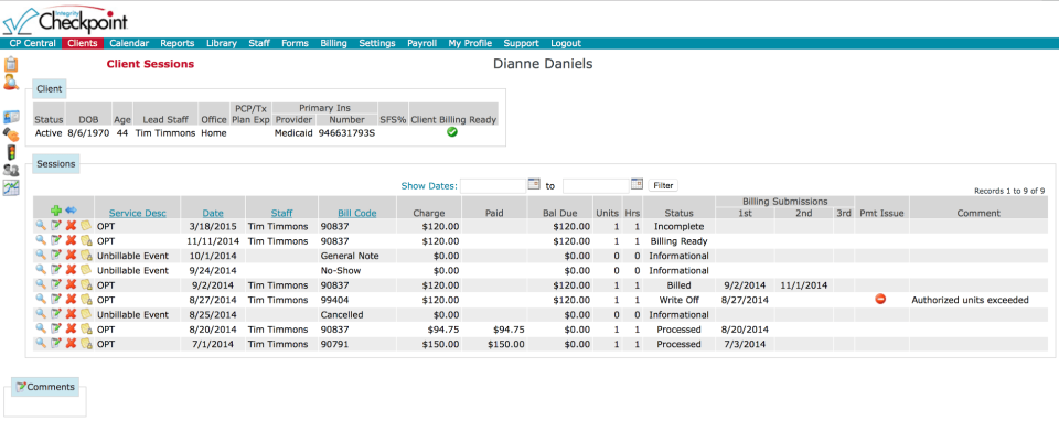 Checkpoint EHR характеристики